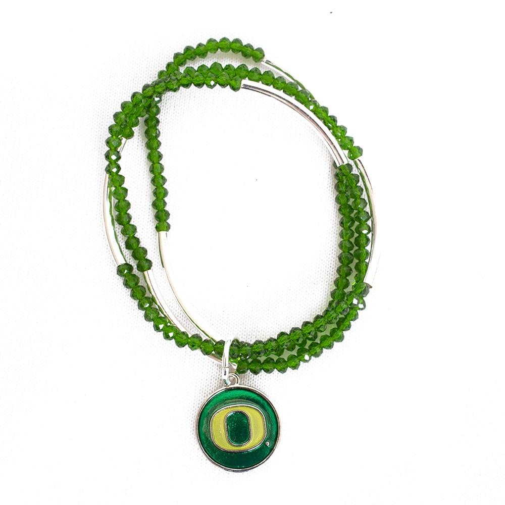 Classic Oregon O, Green, Bracelets, Accessories, Women, Jenkins, Double wrap, Bead, 856037